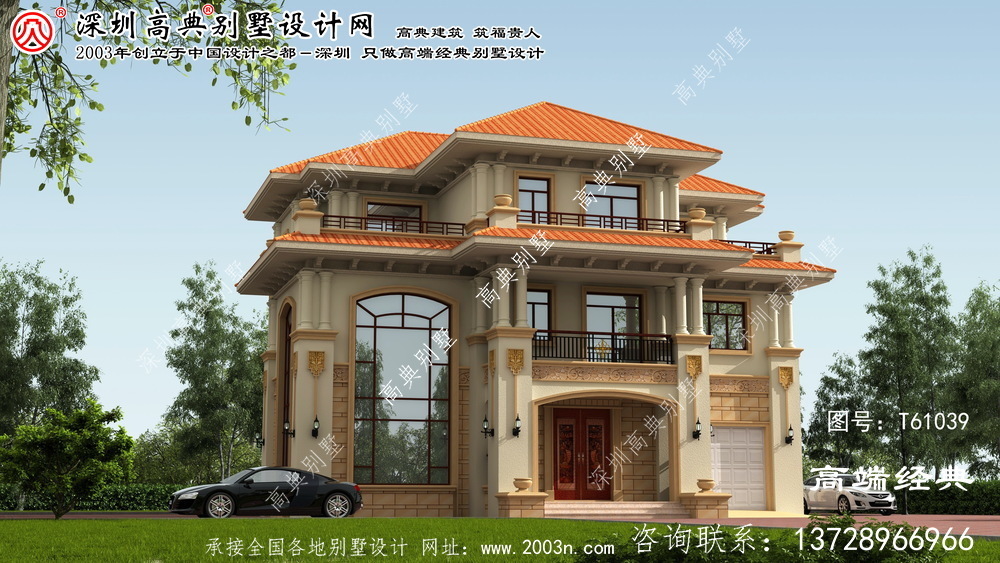乌拉特后旗三层欧式别墅设计图纸