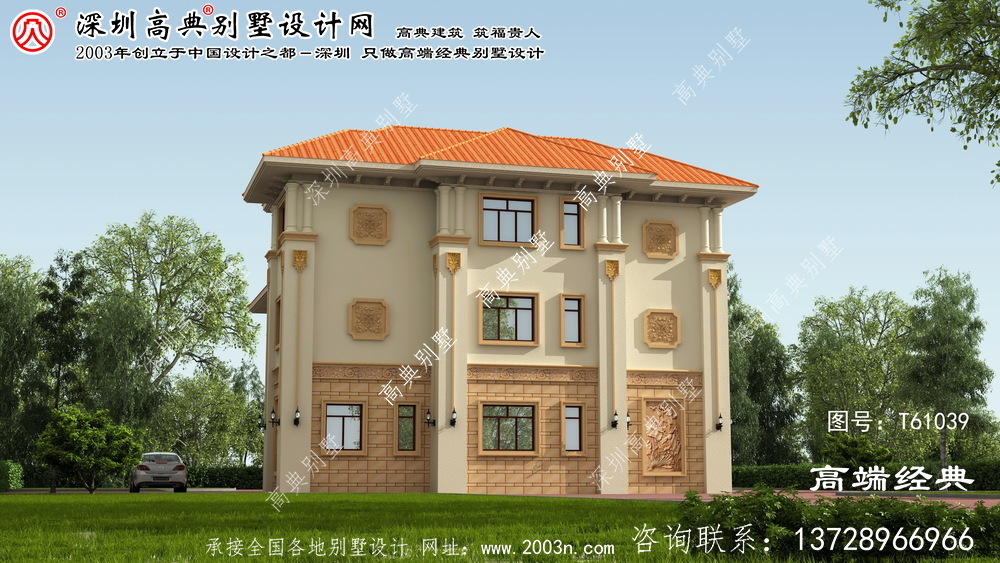 乌拉特后旗三层欧式别墅设计图纸