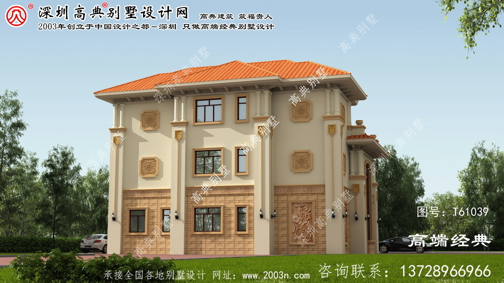 乌拉特后旗三层欧式别墅设计图纸