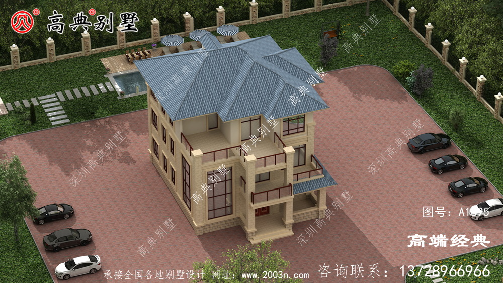 砚山县乡村三层别墅图
