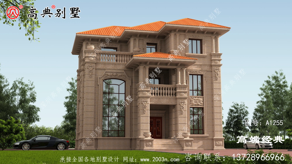 贺兰县三层欧式石材农村自建房
