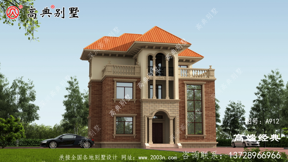 乡村三层别墅设计图纸