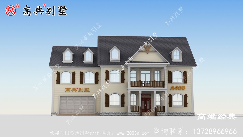 农村二层小别墅华丽的朴实质感