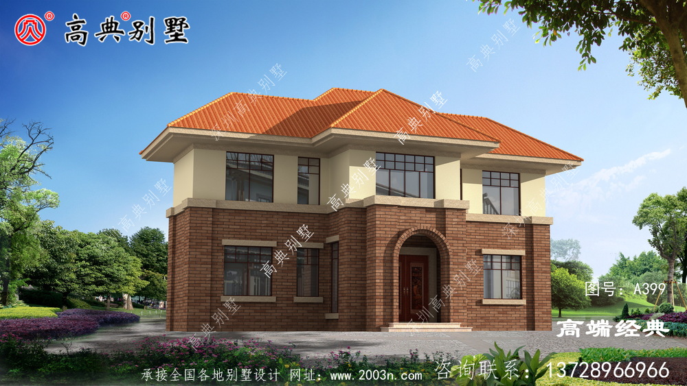 农村自建简欧别墅造价不贵但整体效果非常好。