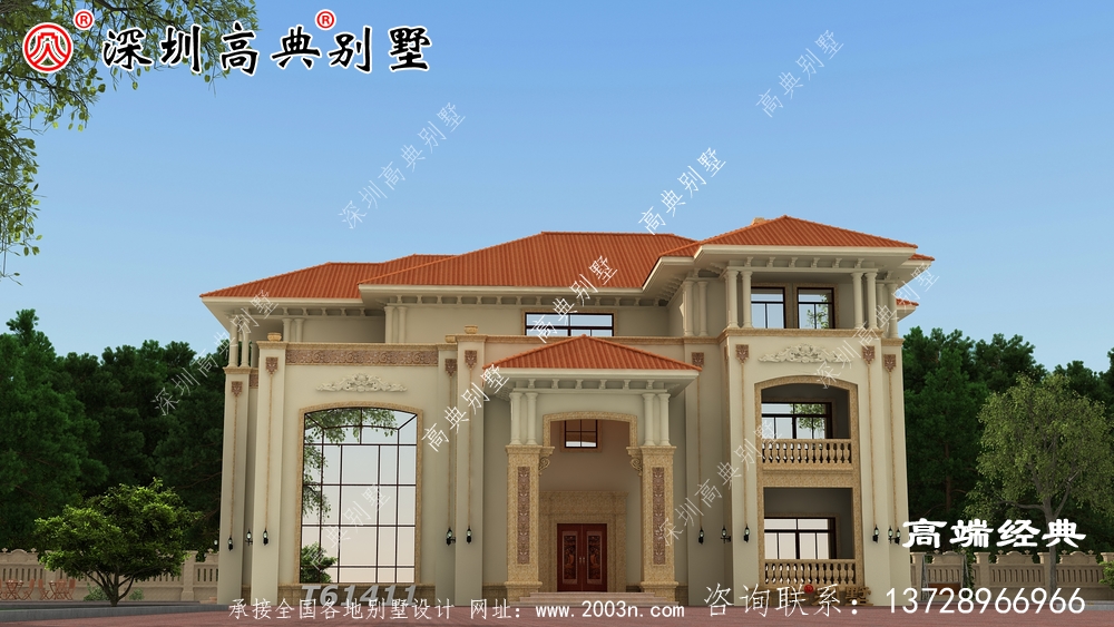 三层别墅设计图，外观精美，居住舒适，享受平淡的幸福