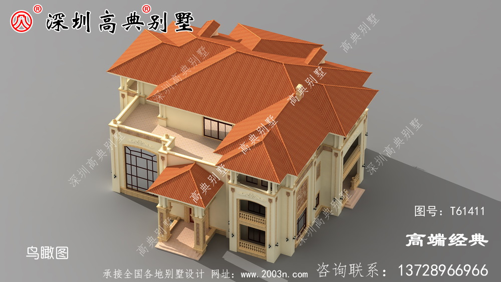 三层别墅设计图，外观精美，居住舒适，享受平淡的幸福